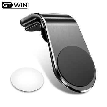 GTWIN metalinis magnetinis automobilinis telefono laikiklis mini oro išleidimo spaustukas Magneto laikiklis Mobilus stovas iPhone Samsung Xiaomi išmanieji telefonai automobilyje