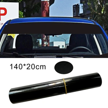 Gloss Black Sun Strip Universal Car Van Front Glass Sunstrip 140 x 20CM Car Front View Sunshade Car Styling