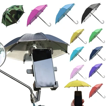 Mobiliojo telefono laikiklis Lokomotyvo skėtis Vandeniui atsparus nešiojamas mini skėčių lydinys Saulės atspalvis Motociklas Dviračio skėtis važiavimui