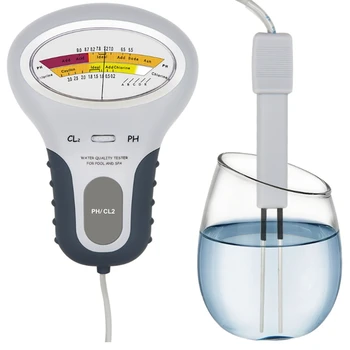 1 PCS ABS 2 In 1 Chloro vandens kokybės tikrinimo prietaisas CL2 baseino akvariumo matavimas