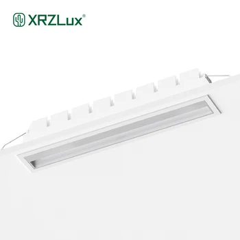 XRZLux LED apšvietimas Moderni linijinė sienų plovimo mašina 24W LED poliarizuoti juostiniai žibintai įleidžiami kvadratinių lubų prožektoriai Vidaus apšvietimas