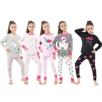 naujos mergaitės vienaragio pižama vaikų miego drabužiai berniukai dinozaurų pižamos kūdikių pižamos vaikai raketiniai namų drabužiai 1-8 metams