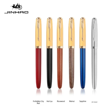 Jinhao- stiliaus plunksnakotis 0.38mm antgalių rašikliai Visi plieniniai / mediniai / plastikiniai dropship