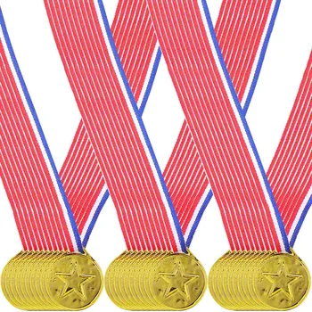 Dekoratyviniai medaliai Sportinių žaidimų medaliai Vaikų apdovanojimai Medaliai Priedas Hildreno plastikiniai aukso medaliai