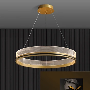 Modernaus dizaino juodos / auksinės LED pakabinamos lemputės svetainei Salė Valgomasis Virtuvė Baras Namų apšvietimo dekoravimo pakabinamos lempos