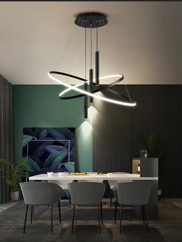 Modernūs apvalūs LED šviestuvai svetainei Valgomasis Virtuvė Island Luster Pakabinami šviestuvai Namų dekoras Vidaus apšvietimas