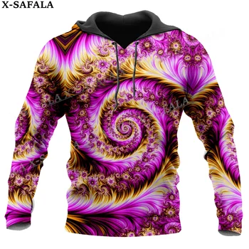 Hipių psichodelinis spalvingas trippy 3D spausdinimo džemperis su gobtuvu Vyras Moteris Megztinis Džemperis Sportiniai kostiumai-10