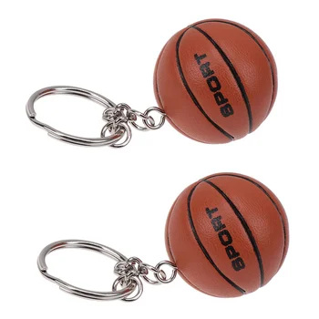 2Vnt Puikus krepšinio raktų pakabukas Mini krepšinio dekoracija krepšiams Raktai