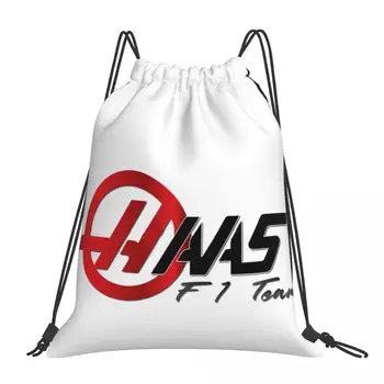 Haas F1 komandos logotipas Kuprinės Kasdieniai nešiojami krepšiai su raišteliais Sutraukiamas raištis Ryšulys Kišeninis sportinis krepšys Knygų krepšiai Kelionių studentams