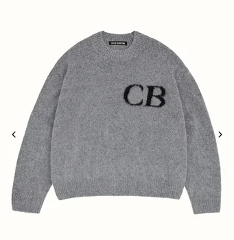 Fashion Black Grey Cole Buxton megztinių kelnių komplektas 1:1 Megzti vyriški drabužiai Aukštos kokybės džemperiai Žakardo logotipas Megztinio kostiumas