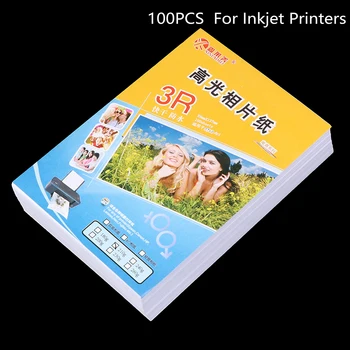 100 lapas blizgus 3R fotopopierius rašaliniams spausdintuvams Fotografinės grafikos išvestis Aukšta kokybė