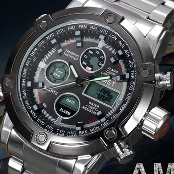 2022 Naujas AMST vyrų prabangos prekės ženklas Vyrų mados sportas Kariniai rankiniai laikrodžiai LED skaitmeninis analoginis kvarcinis laikrodis Relogio Masculino