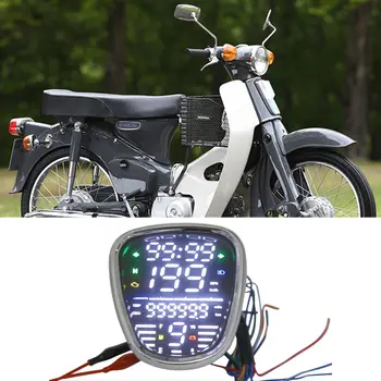 Honda C70 C90 motociklų LED skaitmeninis matuoklis Rpm Odometro spidometras Assy