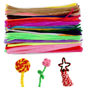 TLKKUE 320vnt Šenilinių stiebų lazdelių valikliai Vaikų rankų darbo spalvingi mokomieji žaislai Šeniliniai stiebai Vamzdis 
