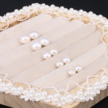 Natūralūs perlų karoliukų ausų smeigės Pora baltų perlų karoliukų auskarai Aukštos kokybės 