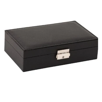 PU odinių laikrodžių papuošalų dėžutė aukščiausios klasės organizatoriaus laikymo dėžutės dėklas laikrodžiui papuošalų ornamento makiažo organizatorius, juoda