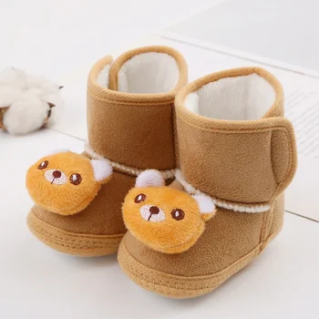 Laikykite savo kūdikio pėdutes skrudintas ir patogias su šiais medvilniniais paminkštintais batais su minkštais padais ir animaciniais gyvūnais 0–18 mėnesių