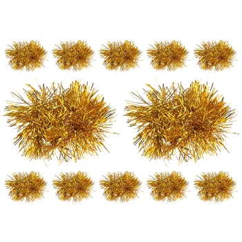 12Pcs Cheerleading Pom Poms Party Cheering Props Bright Metallic Cheerleader Pompoms Party Supplies