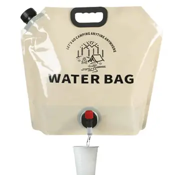 Vandens maišai su maišytuvu Sulankstomas vandens rezervuaras Nešiojamas lauko stovyklos gėrimas Maisto gaminimas Piknikas BBQ vandens konteineris Pirkinių krepšys 9L