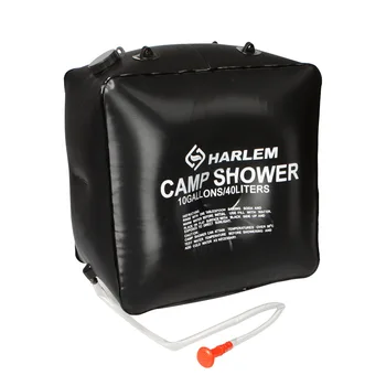 Lauko dušo įranga Kempingas 40L didelis vonios vandens krepšys nešiojamas sulankstomas pakabinamas saulės vandens šildymo vonios krepšys