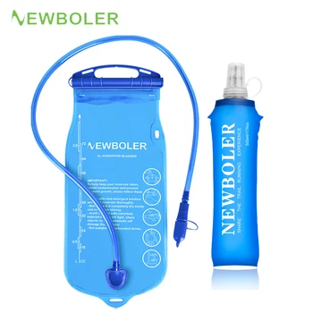 NEWBOLER vandens rezervuaras Kempingo vandens pūslės hidratacijos paketas Laikymo krepšys BPA nemokamai - 0.25L 0.5L 2L Trail bėgimo hidratacijos liemenė
