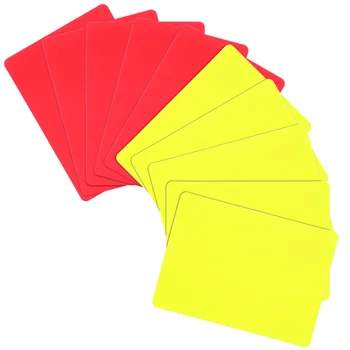 10vnt Sportas Raudonos geltonos kortelės Teisėjas Praktinės kortelės Futbolo rungtynių kortelės sportui