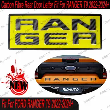 ABS 3D emblema Anglies pluoštas tinka Ford Ranger T9 2022 2023 2024+ Wildtrak Sport XLT XL+ XL galinių durų logotipo raidės