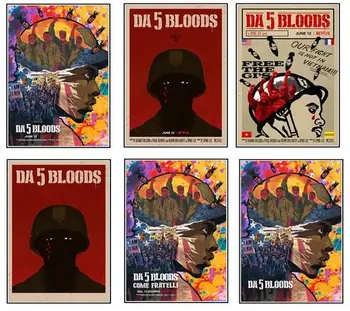 Da 5 Bloods filmo spausdinimo meno drobės plakatas svetainės dekoro namų sienos nuotraukai