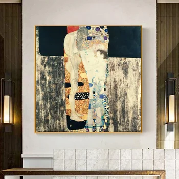 The Three Ages of Woman Wall Art Paintings Gustav Klimt Famous Canvas Art Prints Reproductions Plakatai Svetainei Cuadros