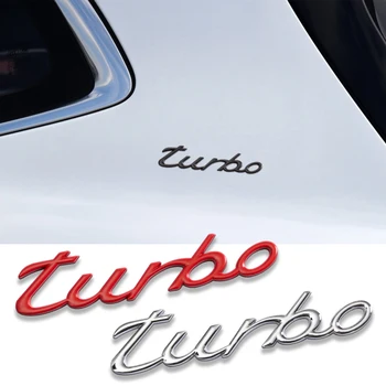 Turbo logotipas Automobilio priekinio gaubto grotelės Emblema Mercedes Benz Peugeot Lexus Ford Volvo Auto kėbulo galinio ženklelio lipdukų priedai