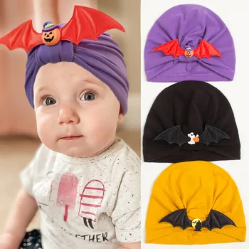Europa ir Jungtinės Amerikos Valstijos Naujasis Helovino suknelė Baby Knotted Hat Pumpkin Little Devil Baby Hat Vaikų megztinio skrybėlė