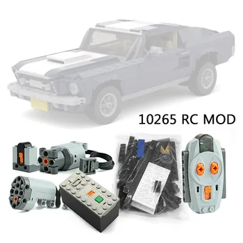 NAUJAS Techniškai modifikuotas nuotolinio valdymo pultas Elektrinis 21047 Fords Mustang lenktynių rinkiniai Statybiniai blokai Žaislas, tinkantis MOC 10265