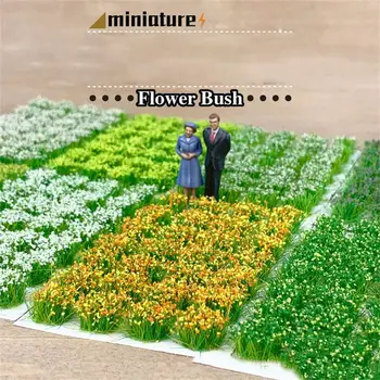 28PCS/Boxed Simuliacinis gėlių klasteris Statinis peizažo modelis Realistinė gėlių žolė lėlių namams / mikro peizažas / pasakų sodas