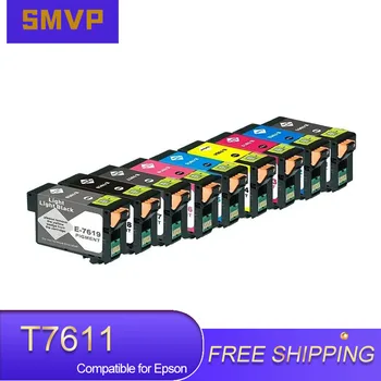 T7611 T7612 T7613 T7614 T7615 T7616 T7617 T7618 T7619 Premium Colo Premium su spalvomis suderinama rašalinio rašalo kasetė, skirta Epson P608