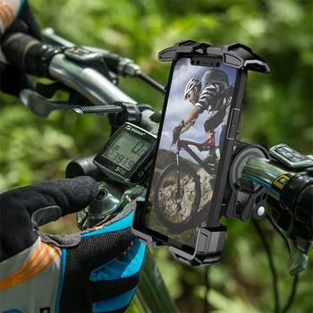 360° Reguliuojamas universalus dviračio telefono laikiklis Dviračio mobiliojo telefono laikiklis Motociklas Suporte Celular iPhone Samsung Xiaomi