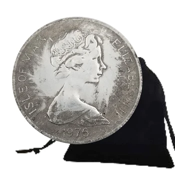1976 Prabangi Britanija Elžbieta II Karalienės meno monetų proginės monetos/kišeninės laimingos monetos Party kolekcija Atminimo moneta+Dovanų krepšys