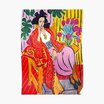 Henri Matisse Odalisque In Red Jacket Plakatas Vintage Print Decor Paveikslų dekoravimo menas Sienų freska Modern Funny No Frame