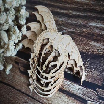 Medinis drakonas Skraidantis europietiško stiliaus amatų formų fanera