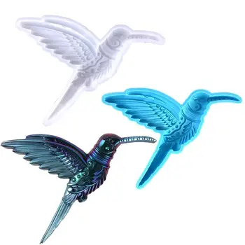 Kolibrių silikono liejimo formos Silikono liejimo dervos formos Paukščių ornamentas Pelėsių minkštos dervos gaminimas Pelėsių kūrimas Mielas kolibris