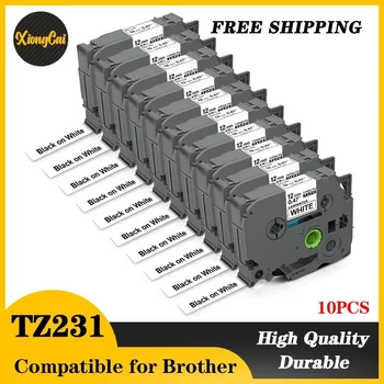 TZE-231 TZE-White-Label Tape 221 211 Laminuota juosta 631 431 531 Ženklinimo juostelė, suderinama su Brother PT-H110 etikečių gamintoju