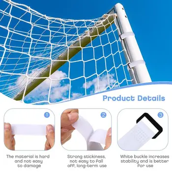 10vnt Soccer Net Support Strap Soccer Net Clip Replacement Parts Buckle Design for Football Adjustable Soccer Training Equipment