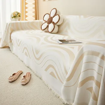 Šiuolaikinės linijos Atspausdintas minkštas sofos užvalkalas Sutirštinkite neslystančią sofą Rankšluosčių antklodė Sofos užvalkalas svetainės dekorui 1/2/3/4 Sėdimos vietos