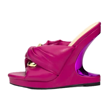 2023 Vasaros naujo keisto stiliaus kulnas Banketinės šlepetės Seksualus kamuolio vakarėlis Elegantiškas dizaineris Moteriški batai 42 dydis Europos amerikietis