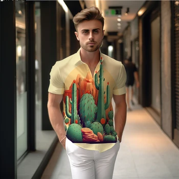Summer new vyriški marškiniai fėja 3D spausdinti vyriški marškiniai laisvalaikio atostogų stilius madingi vyriški marškiniai aukštos kokybės gatvės vyriški marškiniai