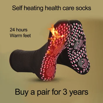 liekninančios sveikatos kojinės Shiatsu savaime kaistančios aukštos elastinės kojinės Vyrai Moterys Sveikatos priežiūros kojinės Anti-šaltos šiltos kojinės
