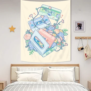 Gobelenas Estetinis kambario dekoravimas Kawaii estetika Panoraminis sieninis popierius Smailėjantys gobelenai Dekoro dekorai Namų miegamojo audinys