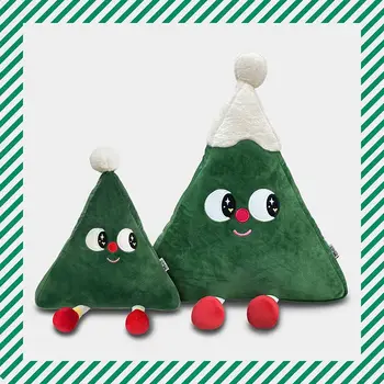INS Kalėdų eglutės pagalvė Miela pliušinė žaislinė lėlė Svetainė Sofa Pagalvėlė Kalėdinė dovana Minia žalia