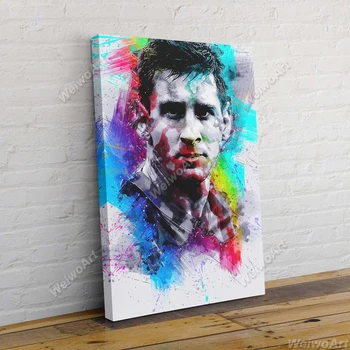 Argentinos futbolo legendos žaidėjo plakatas, akvarelės futbolo karaliaus drobės tapybos atspaudai, sienų meno paveikslas svetainės dekorui