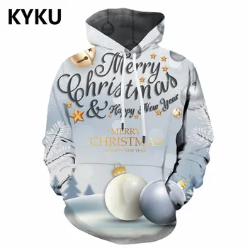 3d gobtuvai Kalėdiniai džemperiai su gobtuvu Vyrai Naujųjų metų džemperis su gobtuvu Vakarėlis su gobtuvu Atsitiktinis Juokingas Džemperis Anime Vyriški drabužiai Juokinga žiemos kišenė