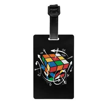 Rubix Rubikso kubas Matematikos formulė Bagažo žyma Pasirinktinis Geek Magic dovanų bagažas Žymos Privatumo viršelio vardas Asmens tapatybės kortelė